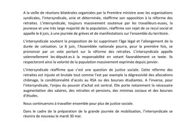 Ensemble pour obtenir le retrait et pour la justice sociale !